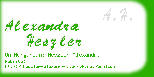 alexandra heszler business card